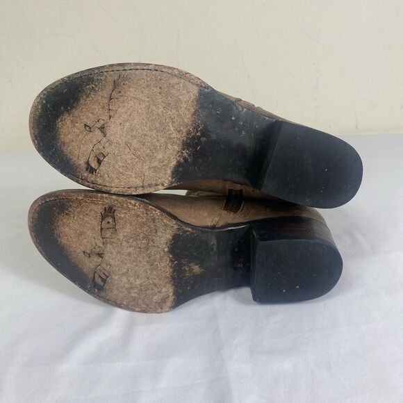 Freebird 7 brown Leather Ankle Boots with double zipper perfectly distressed - Picture 4 of 7